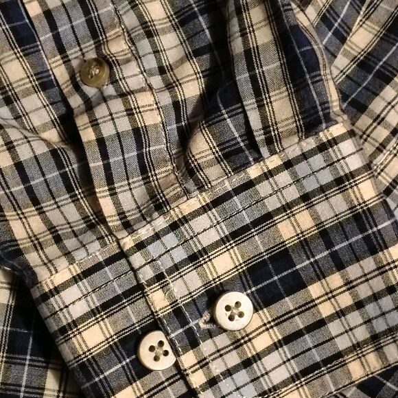 Wrangler Riata Plaid Button Down Long Sleeve Shirt Mens Large - Picture 4 of 9